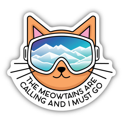 Meowtains Are Calling Sticker