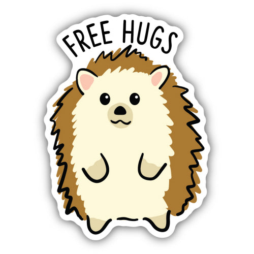 Free Hugs Hedgehog Sticker