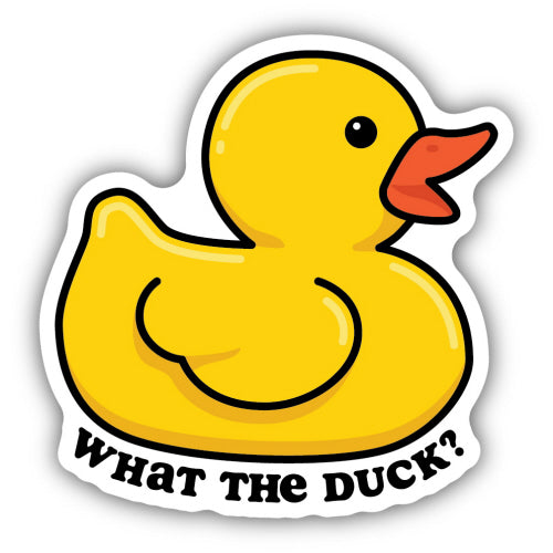 What the Duck Rubber Duck Sticker