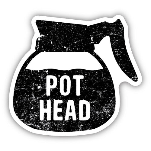 Coffee Pot Head Sticker