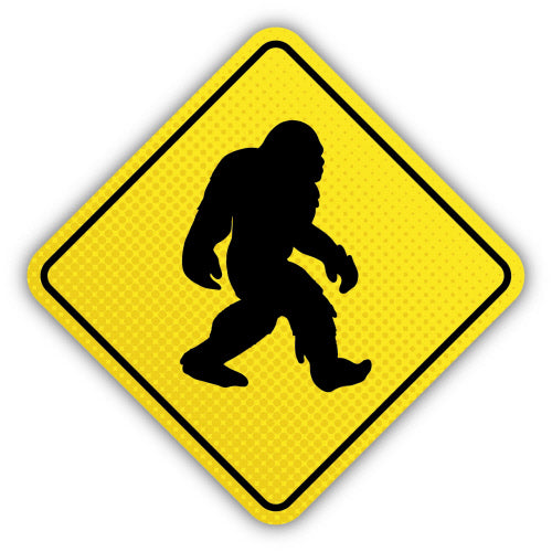 Bigfoot Crossing Sign Sticker