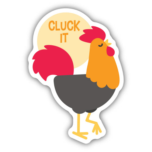 Cluck It Rooster Sticker
