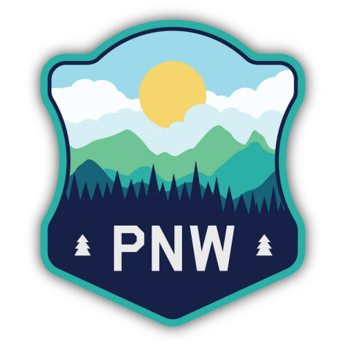 Blue and Green PNW Patch Sticker