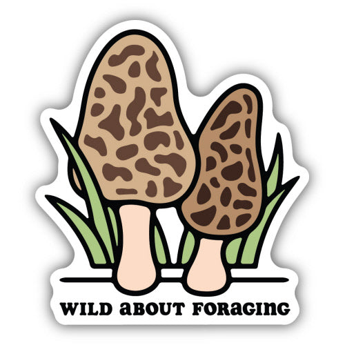 Wild About Foraging Mushrooms Sticker