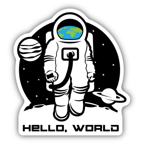 Hello World Astronaut Sticker