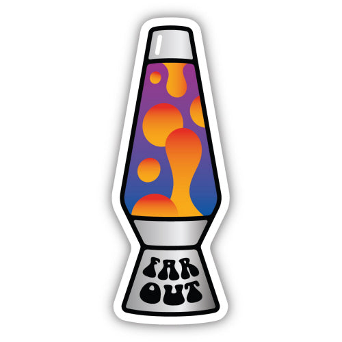 Far Out Lava Lamp Sticker