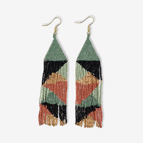 Brittany Mixed Triangles Fringe Earrings - Highlands