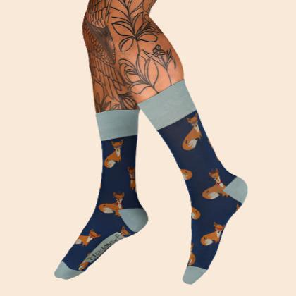 Men's Socks - Esteemed Fox Blue