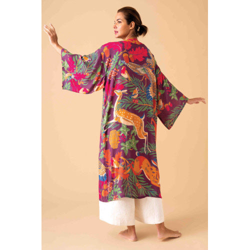 Kimono Gown - Winter Wonderland Damson Mix