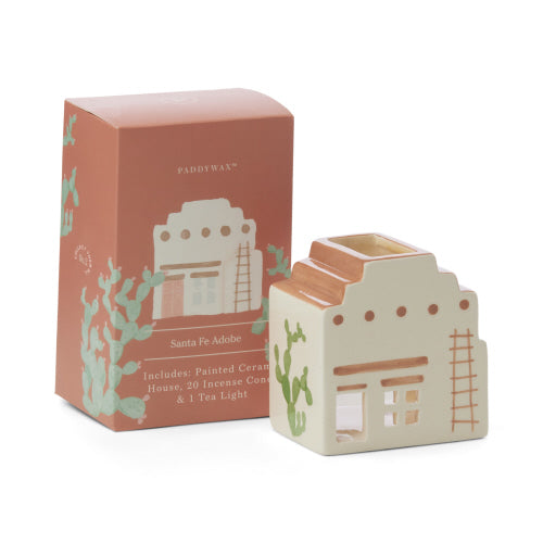 Paddywax Incense & Tea Light Ceramic House - No. 03 Santa Fe Adobe