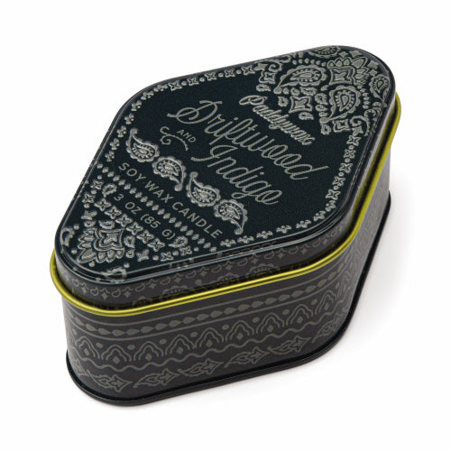 Station 3.5oz Navy Printed Bandana Tin - Driftwood & Indigo