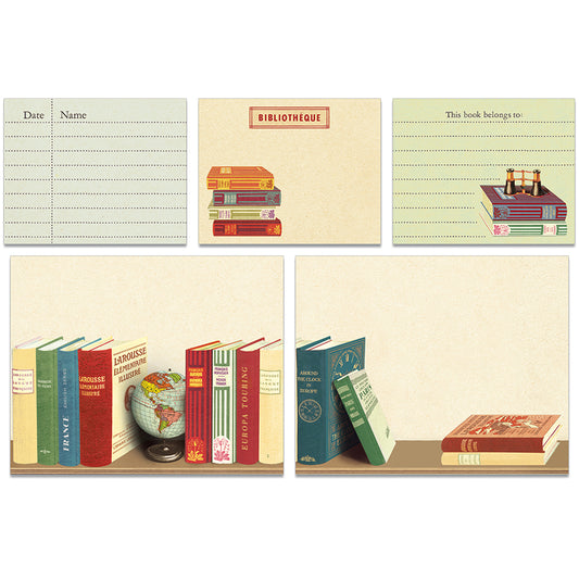 Cavallini & Co. Sticky Notes- Library Books