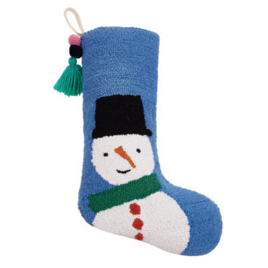 Snowman Stocking w/ Pom Pom Tassel