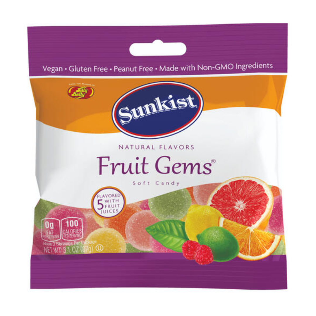 Jelly Belly 3.1oz Bag Sunkist Fruit Gems Stocklist Goods & Gifts