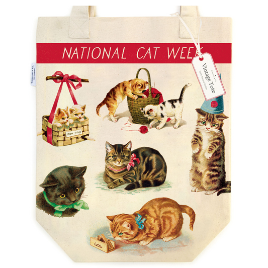 Cavallini & Co. Tote Bag - Vintage Cats