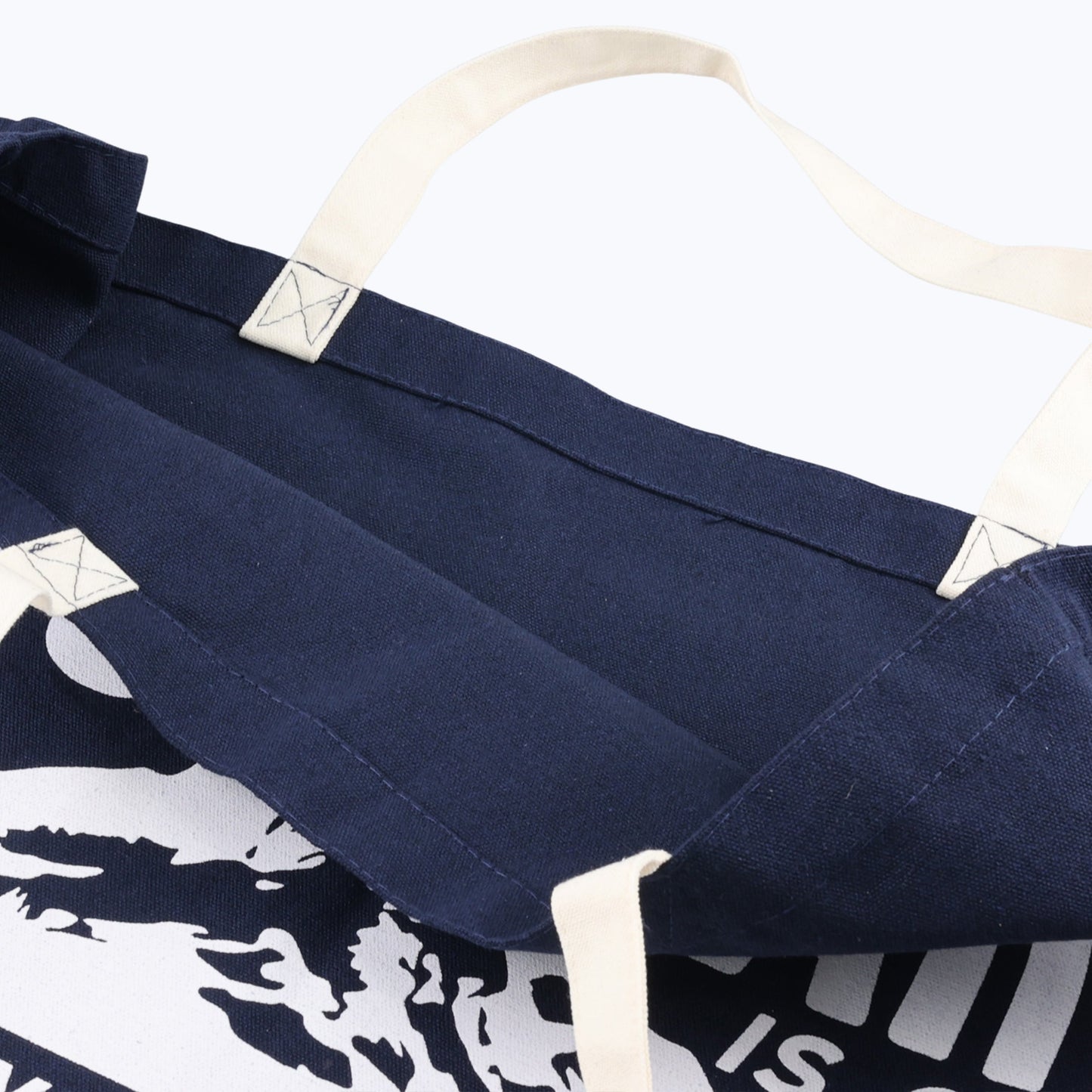 The Mountain Is Out Oversized Organic Tote Bag - Navy