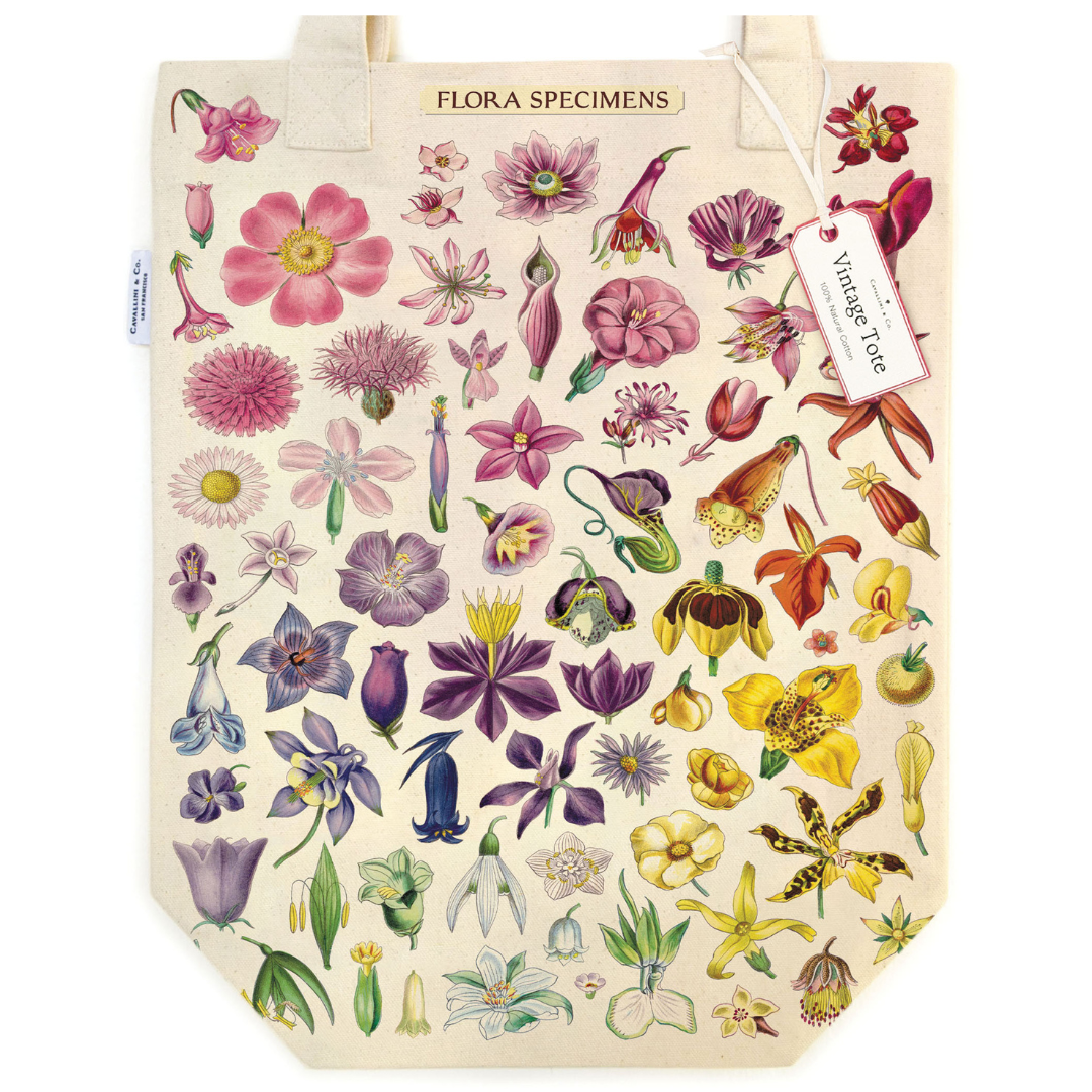 Cavallini & Co. Tote Bag - Flora Specimens