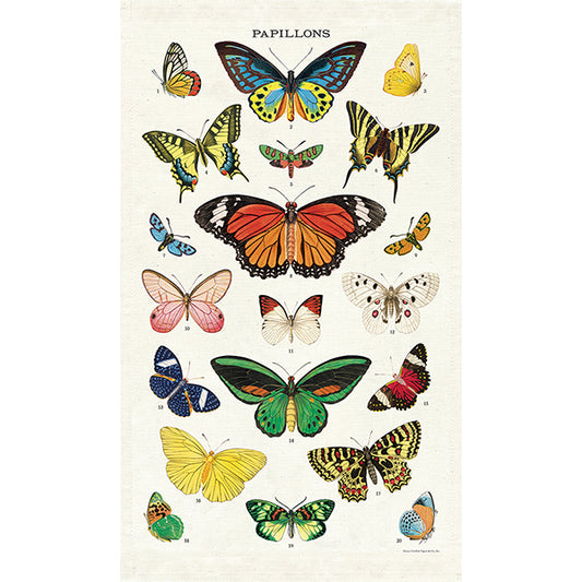 Cavallini & Co. Tea Towel - Butterflies 2