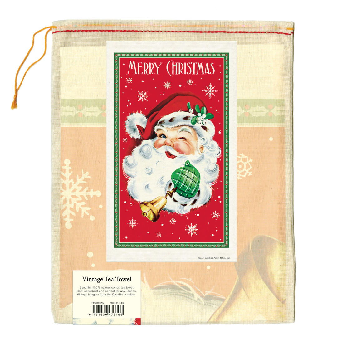 Cavallini & Co. Tea Towel - Santa Claus