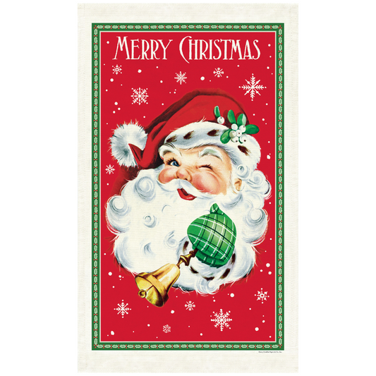 Cavallini & Co. Tea Towel - Santa Claus