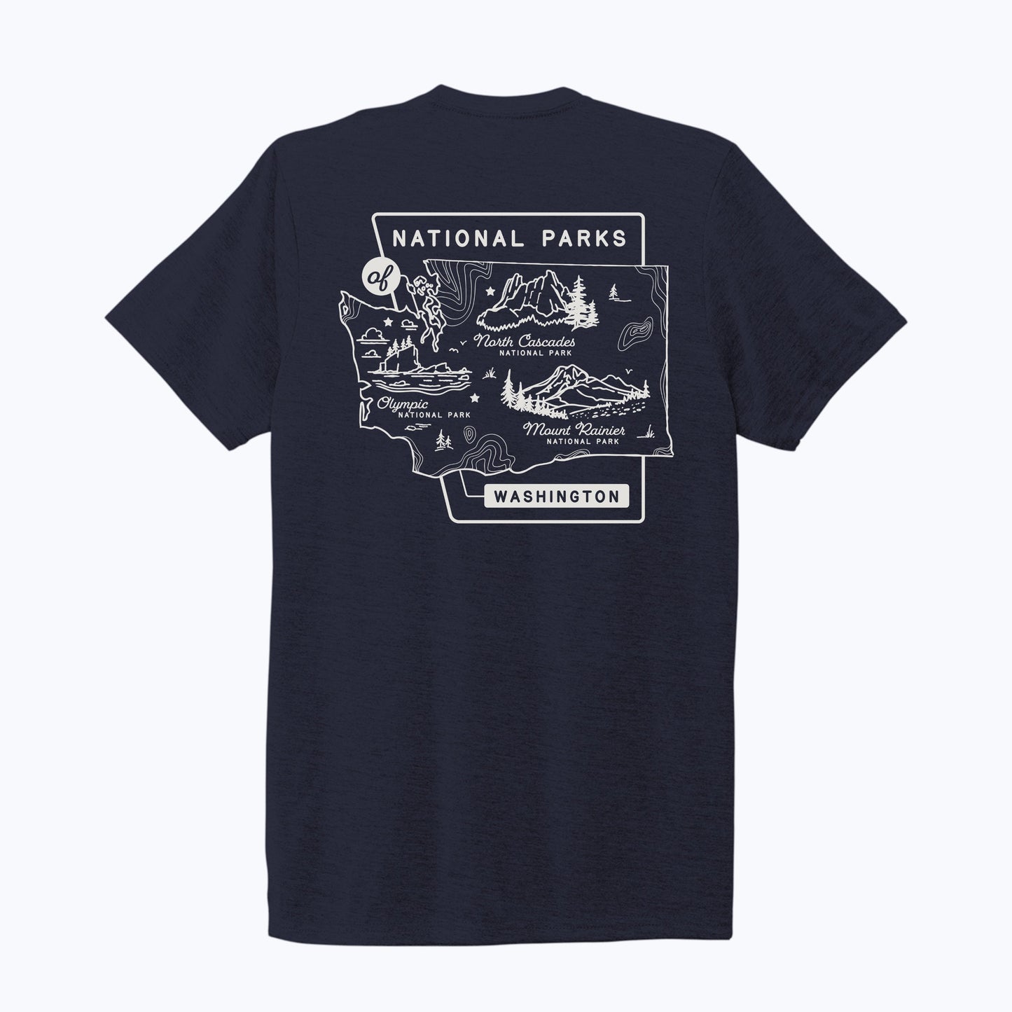 Washington National Parks Eco Tee - Night Sky Navy