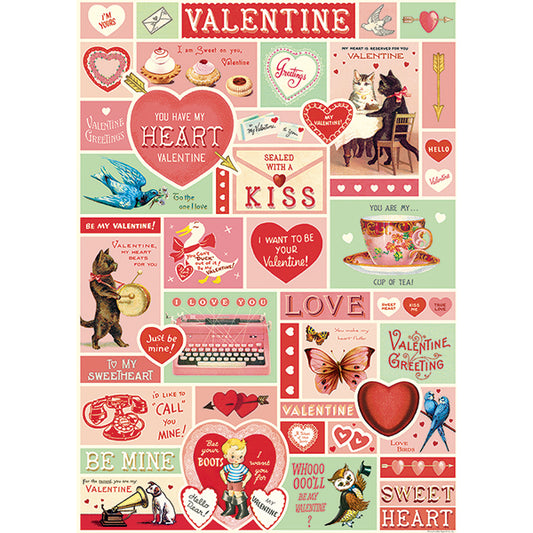 Cavallini & Co. Wrap - Valentine Love Note