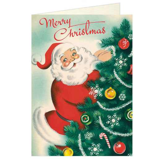 Cavallini & Co. Greeting Card - Merry Christmas Santa