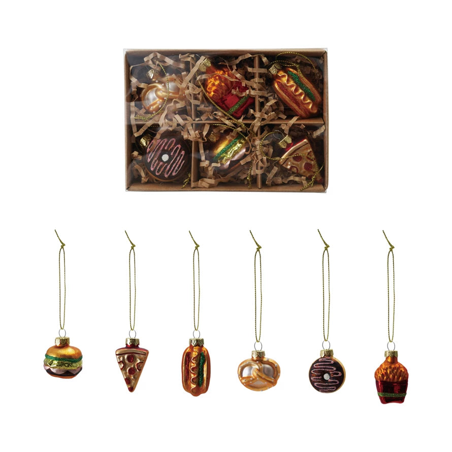 Glass Food Ornament Boxed Set