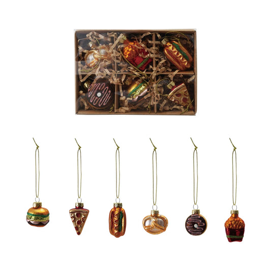 Glass Food Ornament Boxed Set