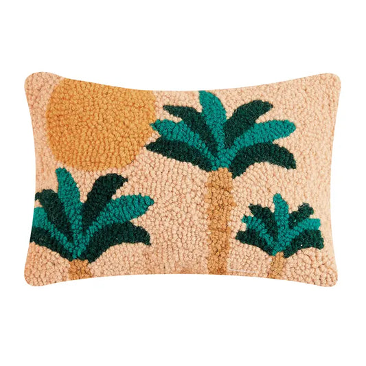 Sunset Palm Trees Hook Pillow