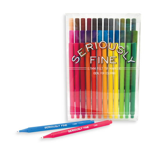 Seriously Fine Felt Tip Markers - Set of 36