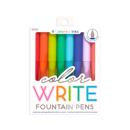 Color Write Colored Fountain Pens Set/8