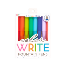 Load image into Gallery viewer, Color Write Colored Fountain Pens Set/8
