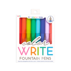 Color Write Colored Fountain Pens Set/8