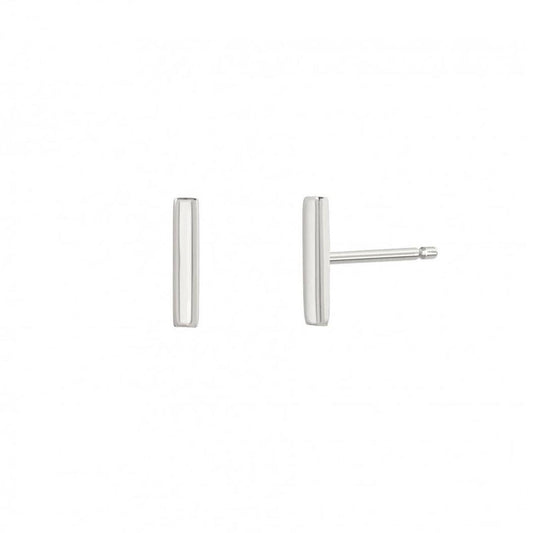 Silver Minimal Bar Studs