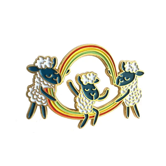 Double Dutch Rainbow Cloud Sheep - Enamel Pin