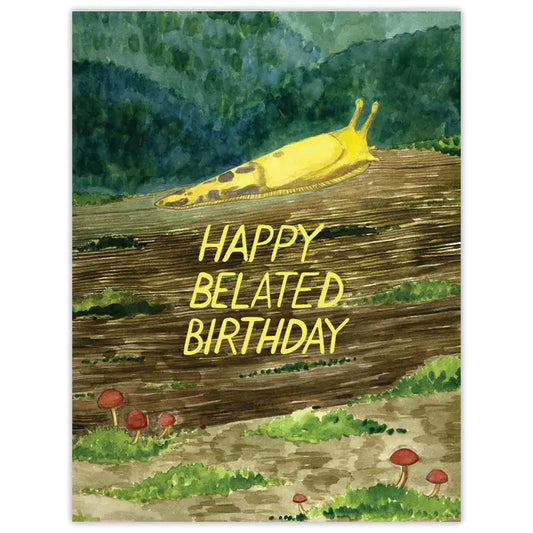 Banana Slug Belated Birthday Card