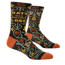 Load image into Gallery viewer, Hate Will Fucking Lose Men&#39;s Socks
