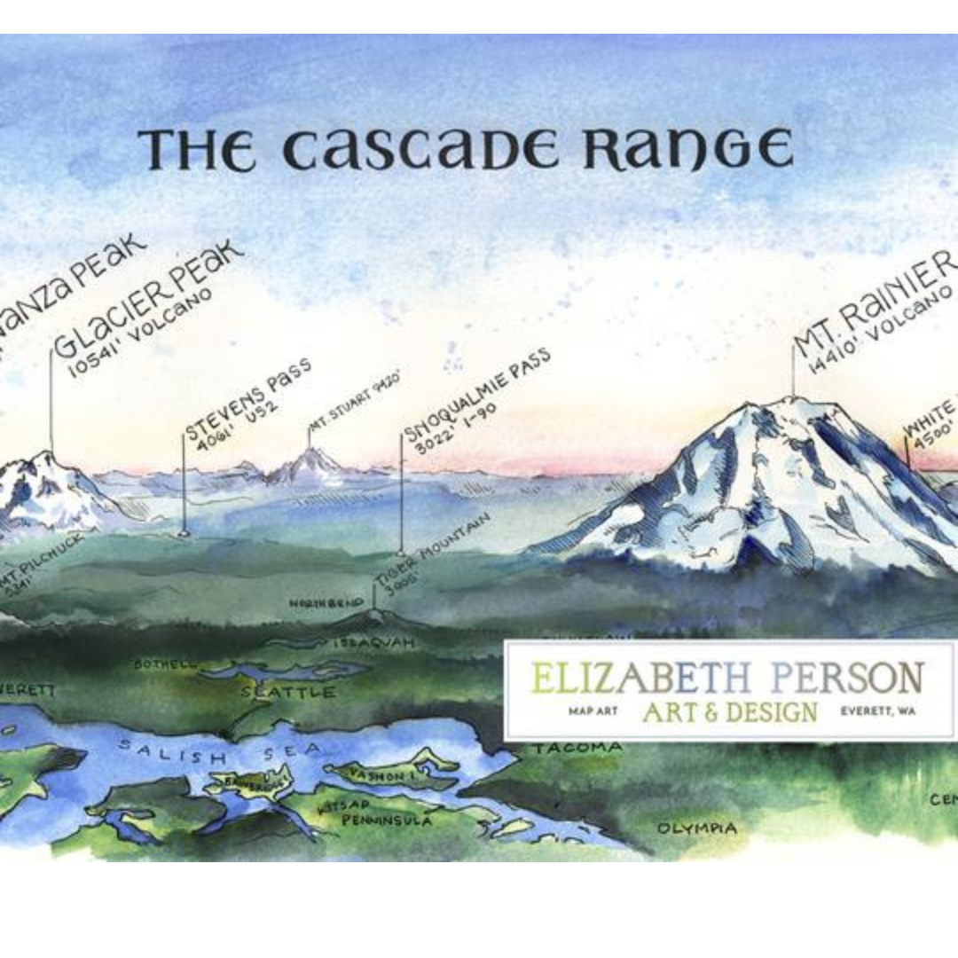 Panoramic Washington Cascade Print