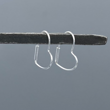 Load image into Gallery viewer, Silver Small Heart Endless Hoops
