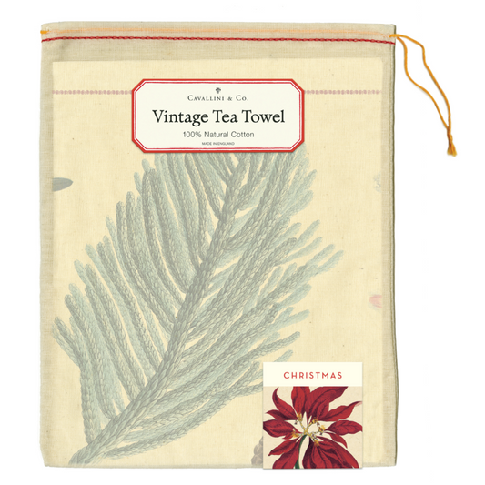 Cavallini & Co. Tea Towel - Christmas Botanica