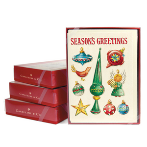 Cavallini & Co. Boxed Note Cards - Christmas Ornaments