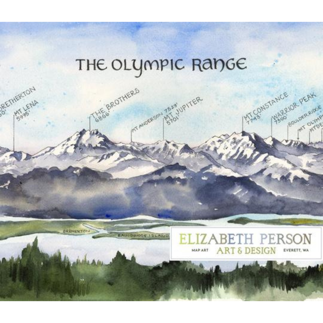 Panoramic Olympic Range Print