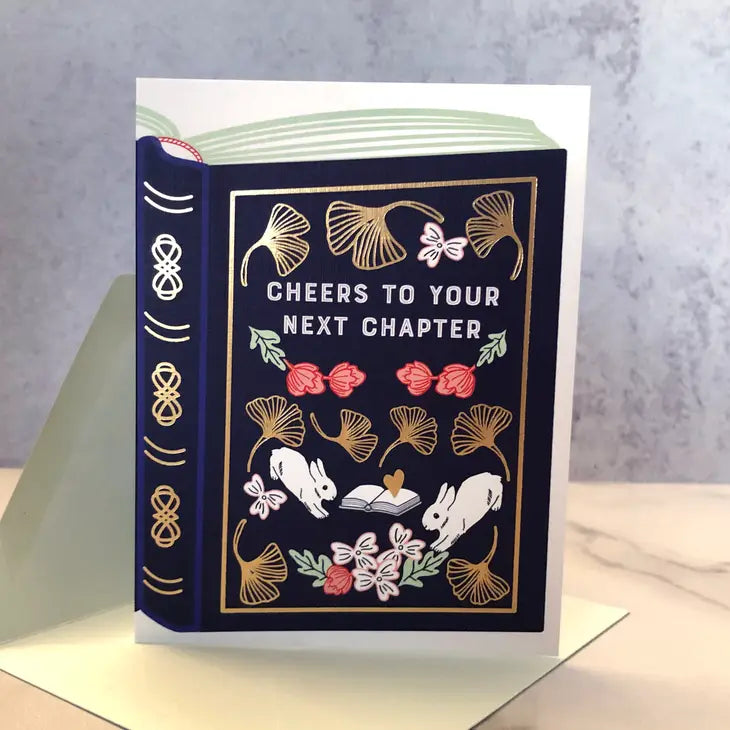 Next Chapter Book Congratulation Gold Foil Card