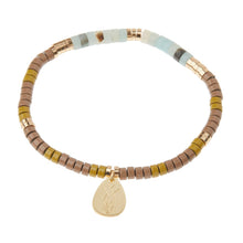 Load image into Gallery viewer, Stone Intention Charm Bracelet - Amazonite/Gold

