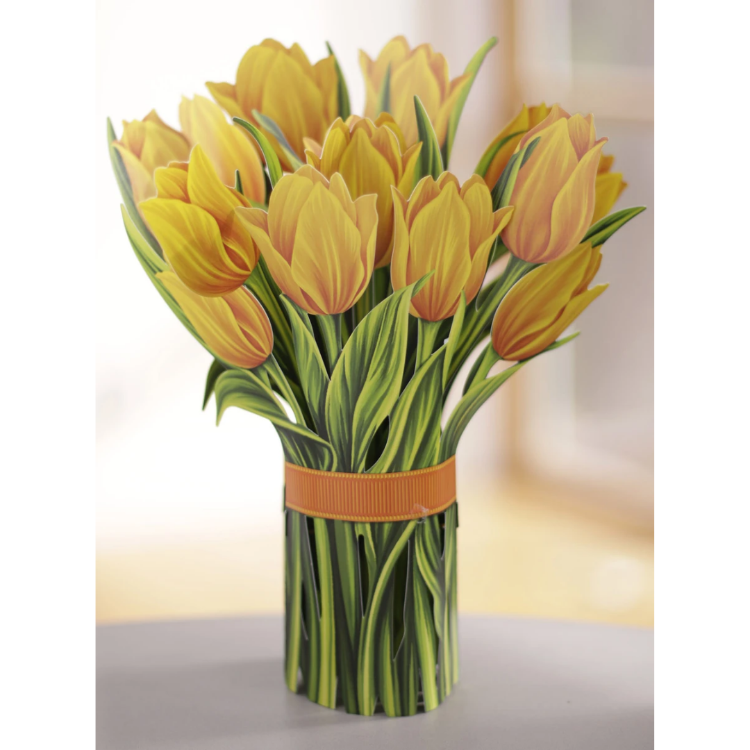 Yellow Tulips FreshCut Paper Card