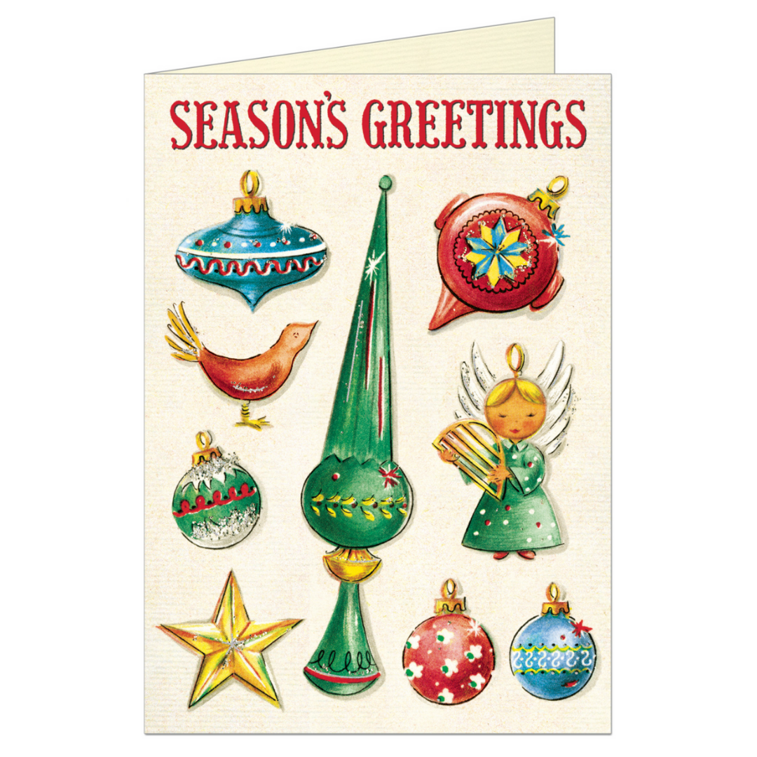 Cavallini & Co. Boxed Note Cards - Christmas Ornaments