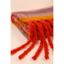 Load image into Gallery viewer, Enid Cosy Scarf - Tangerine/Denim
