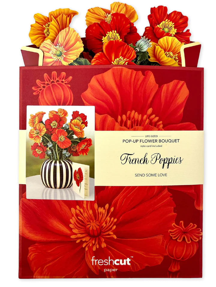 French Poppies FreshCut Paper Card