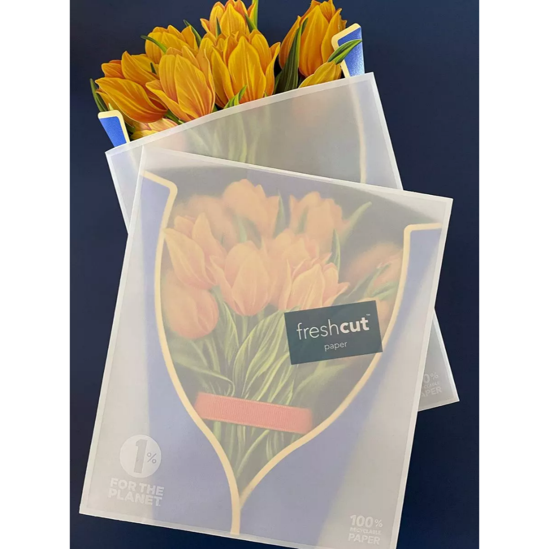 Yellow Tulips FreshCut Paper Card
